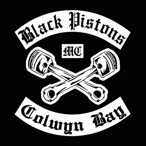 Colwyn Bay chapter Black Pistons MC colours