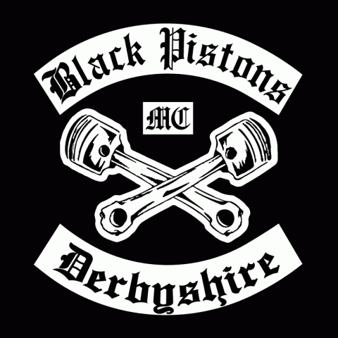 Derbyshire chapter Black Pistons MC colours