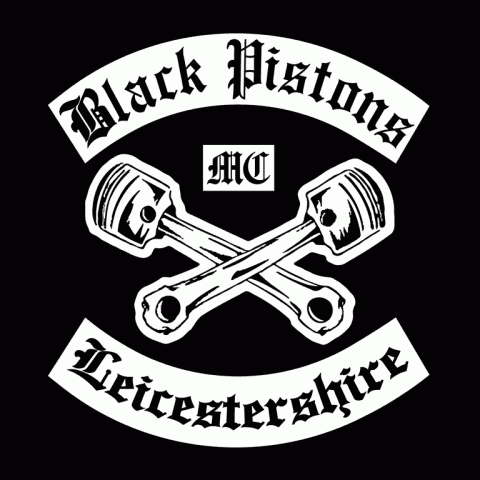 Leicestershire chapter Black Pistons MC colours
