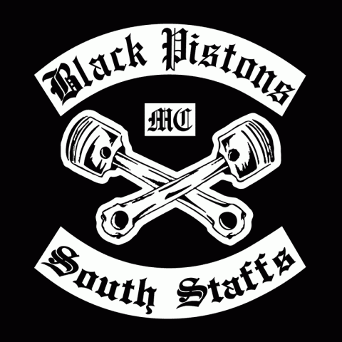 South Staffordshire chapter Black Pistons MC colours