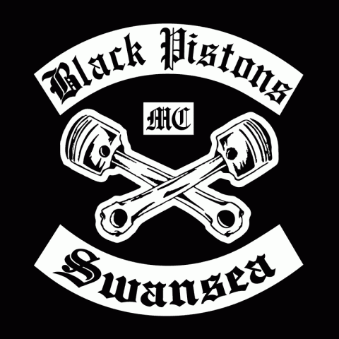 Swansea chapter Black Pistons MC colours